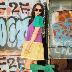 Queen of Sparkles Mardi Gras dress!